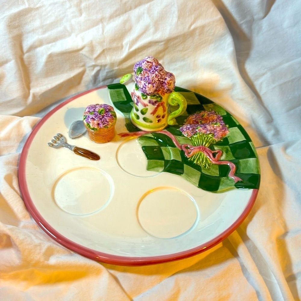 Vintage Partylite Garden Themed tea light holder- super cute